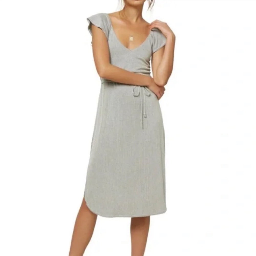 NWT O'Neill Deviea Midi Dress Flutter Sleeve